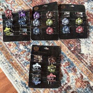 Y2K 1999- butterfly type Floral Hair Clips Set - Multicolor flowers